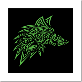 Wolf tattoo love colorful Posters and Art